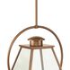 Bradshaw 1 Light 12 inch Antique Copper Outdoor Hanging Lantern, Design Series