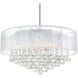 Radiant 12 Light 24 inch Chrome Drum Shade Chandelier Ceiling Light in White