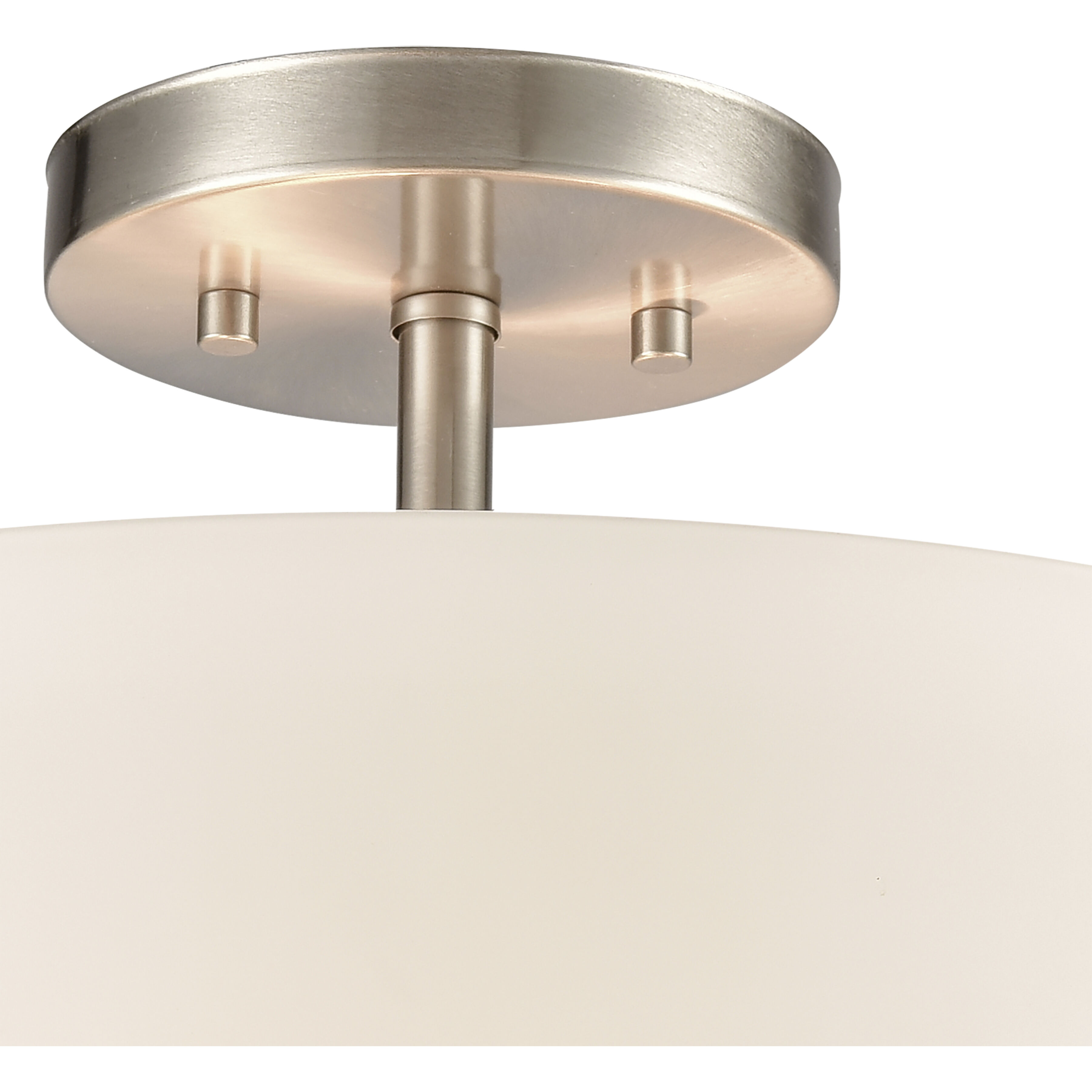 Winslow 3 Light 15 inch Brushed Nickel Semi Flush Mount Ceiling Light