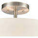 Winslow 3 Light 15 inch Brushed Nickel Semi Flush Mount Ceiling Light
