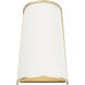Coco Wall Sconce Wall Light in Matte White/French Gold