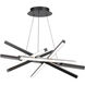 Parallax LED 30 inch Black Pendant Ceiling Light, dweLED
