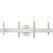 Denmark 4 Light 24 inch Brushed Nickel with Bronze Accents Vanity Sconce Wall Light