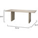 Arc 78.75 X 29.5 inch Light Bleach Dining Table