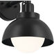 Niva LED 8 inch Black Semi Flush Mount Ceiling Light