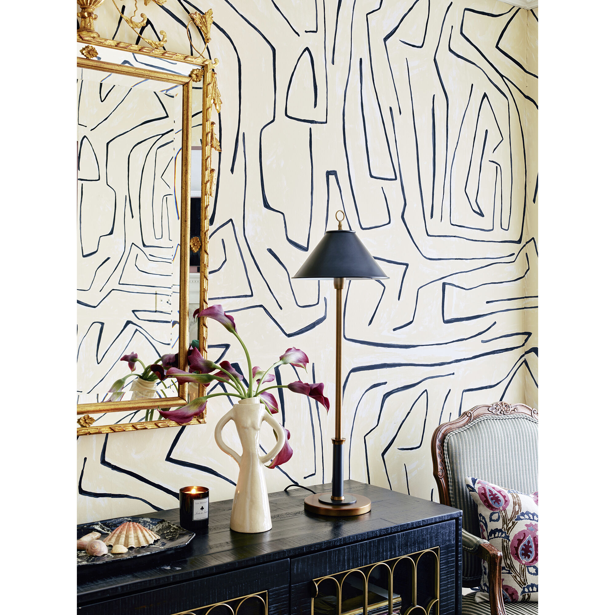 Aaron 30.88 inch 60 watt Warm Brass with Deep Patina Bronze Table Lamp Portable Light