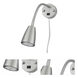 Gooseneck LED 2.38 inch Brushed Steel Wall Lamp Wall Light