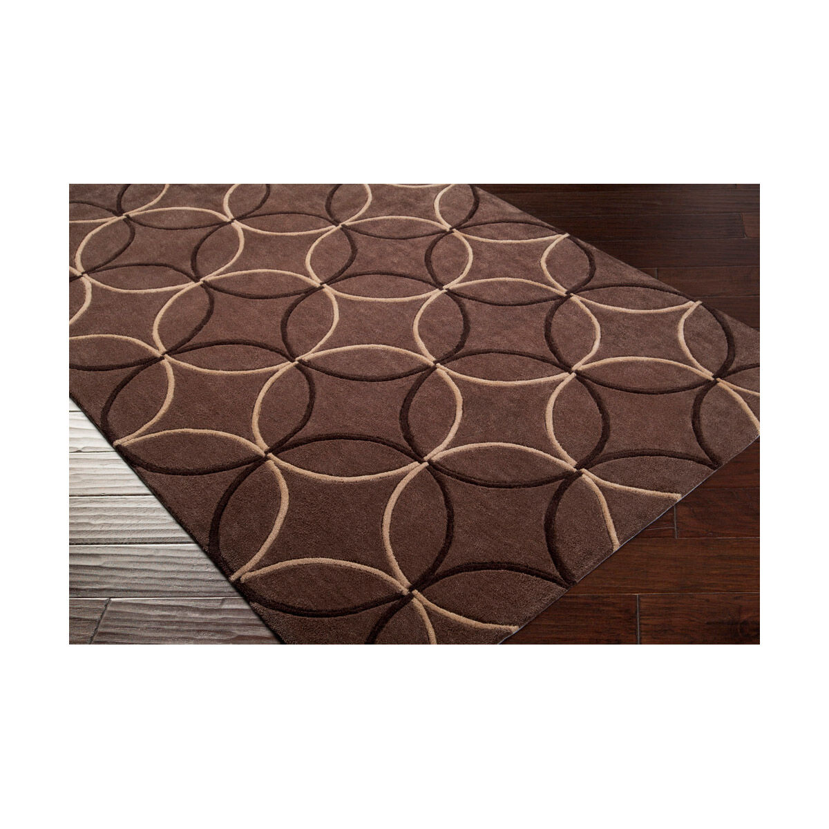 Cosmopolitan 96 inch Brown and Brown Area Rug, Polyester