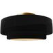 Radiance Collection - Tier 1 Light 12 inch Gloss Black Semi-Flush Ceiling Light, Form+Finish+Function