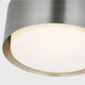 Drew & Jonathan Dartmore 1 Light 10 inch Brushed Nickel Flush Mount Ceiling Light, Small