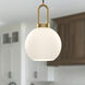 Alora Mood Soji 1 Light 7.88 inch Aged Gold Pendant Ceiling Light in Matte Opal Glass