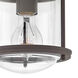 Hadley 1 Light 7.75 inch Oil Rubbed Bronze Flush Mount Ceiling Light in Clear