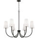 Averitt 6 Light 37.25 inch Matte Black Chandelier Ceiling Light