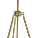 Alora Mood Oliver 1 Light 18 inch Aged Gold and White Linen Pendant Ceiling Light