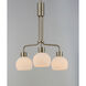 Coraline 3 Light 21 inch Satin Nickel Chandelier Ceiling Light