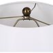 Irena 38.5 inch 150 watt Glossy White Glaze and Antiqued Brass Table Lamp Portable Light