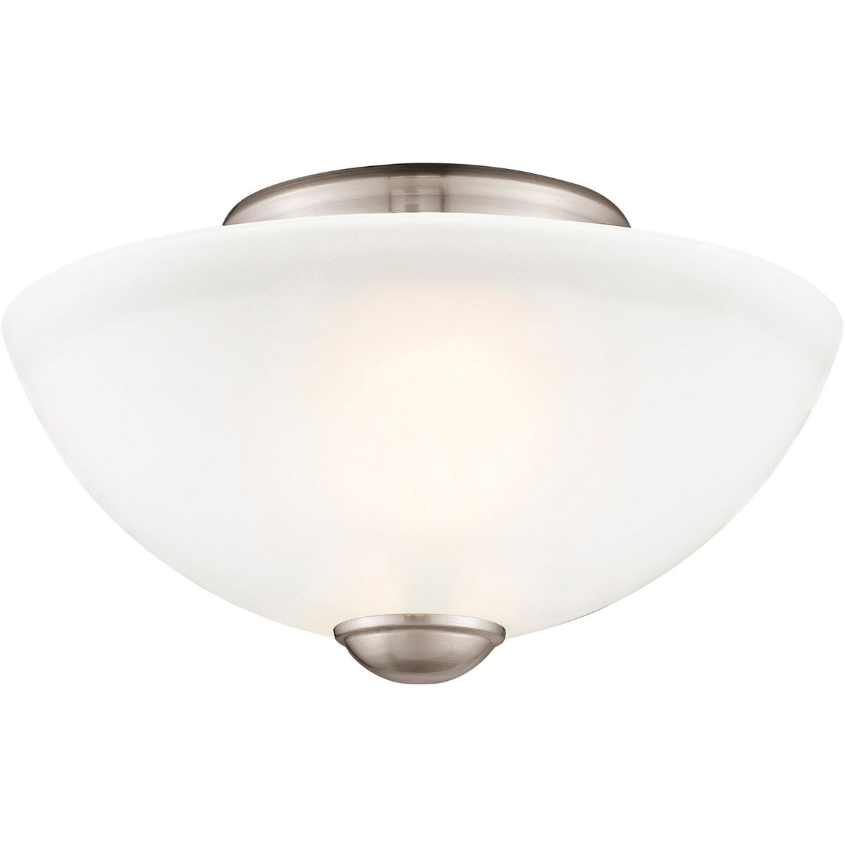 Somerset 2 Light 11 inch Brushed Nickel Semi-Flush Mount Ceiling Light