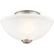 Somerset 2 Light 11 inch Brushed Nickel Semi-Flush Mount Ceiling Light