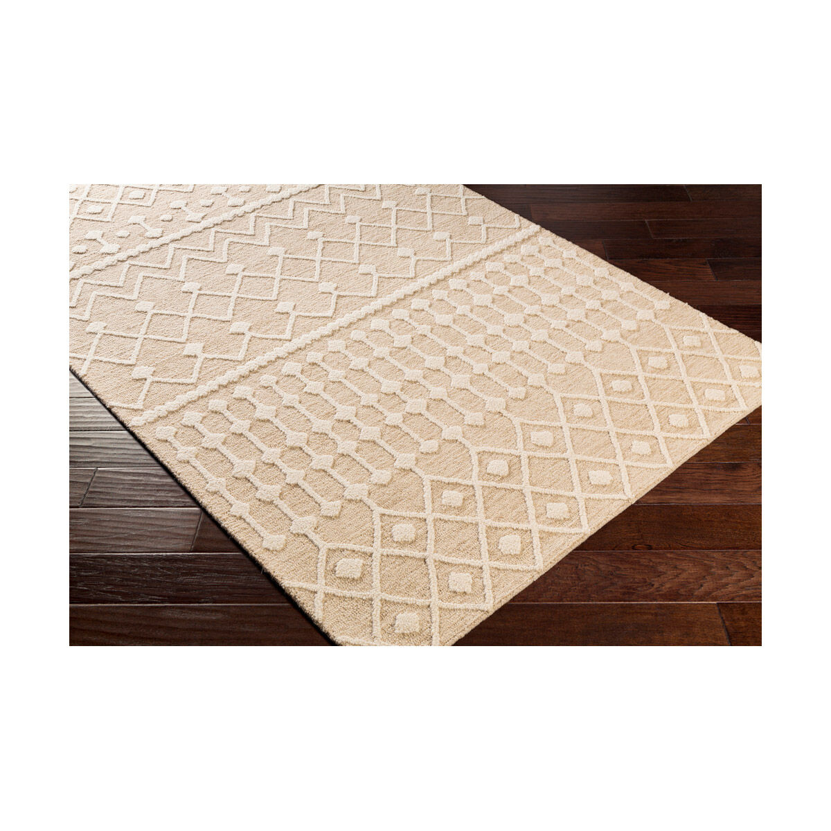 Izmir 90 X 60 inch Khaki/Ivory Rugs in 5 x 8