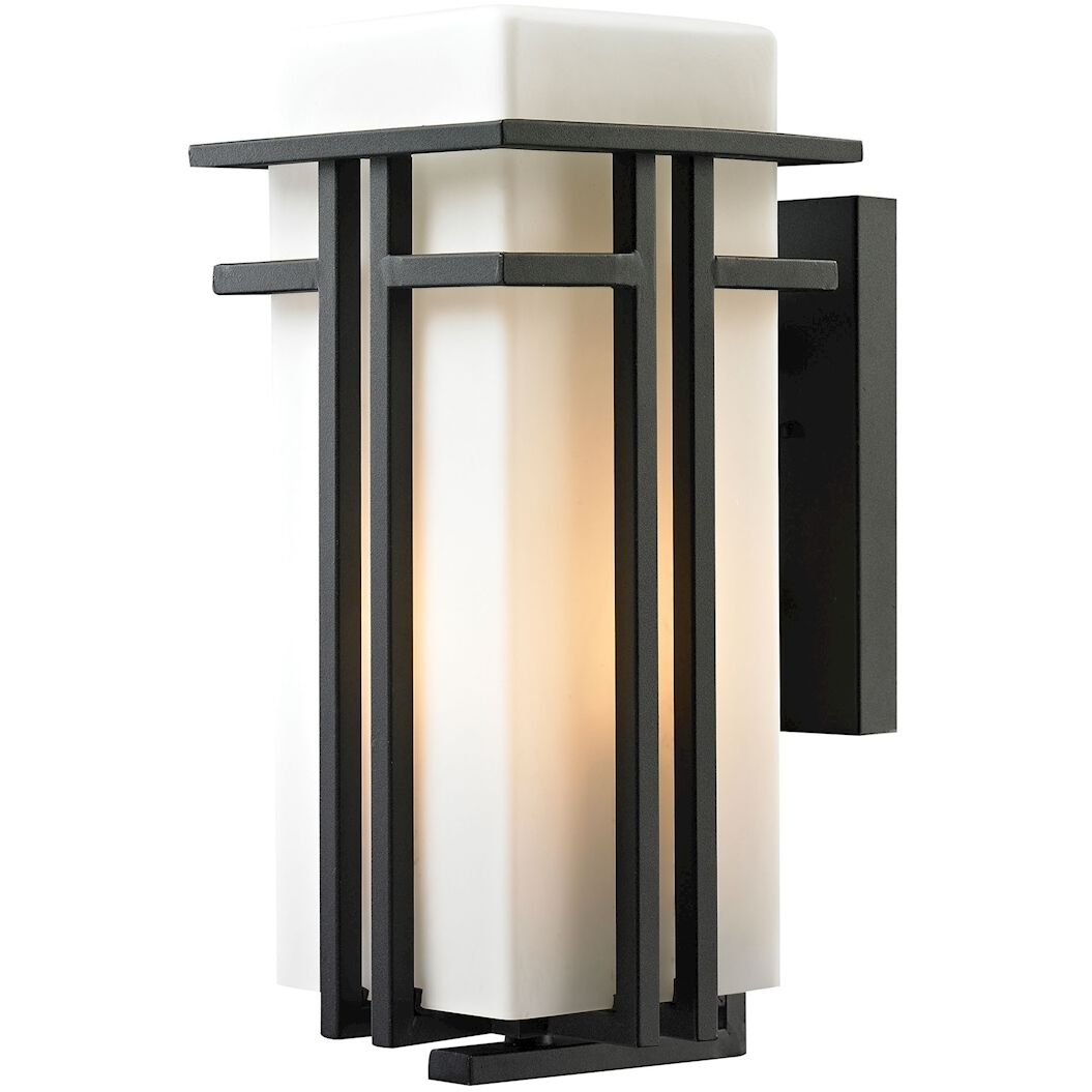 Croftwell 1 Light 17 inch Textured Matte Black Outdoor Wall Sconce