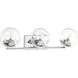 Mod 3 Light 24 inch Polished Chrome Bath Vanity Wall Light, Design Series