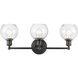 Concord LED 24 inch Matte Black Bath Vanity Light Wall Light in Seedy Glass
