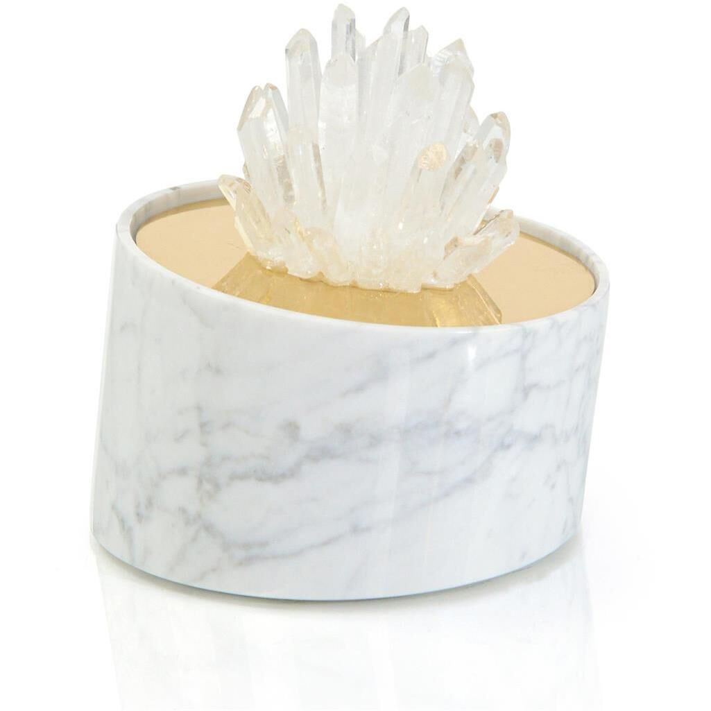 Quartz Embellished Marble I 6.75 X 6.25 inch Sculpture