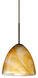 Vila LED Bronze Pendant Ceiling Light in Honey Glass