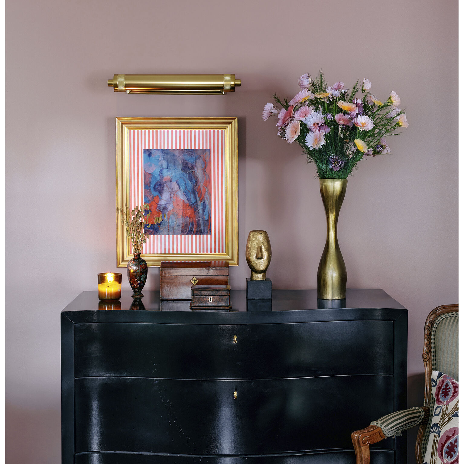 Wyatt 2 Light 18.5 inch Modern Brass Wall Sconce Wall Light