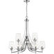 Joliet 9 Light 31 inch Chrome Chandelier Ceiling Light