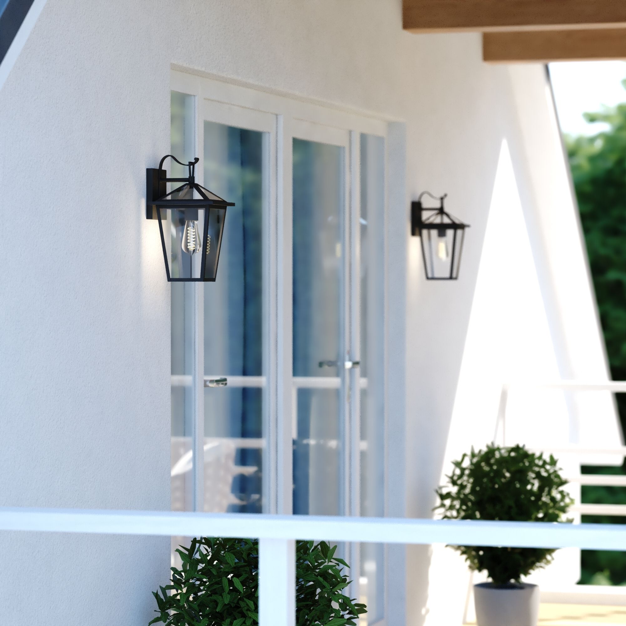 Derby LED 15 inch Matte Black Outdoor Wall