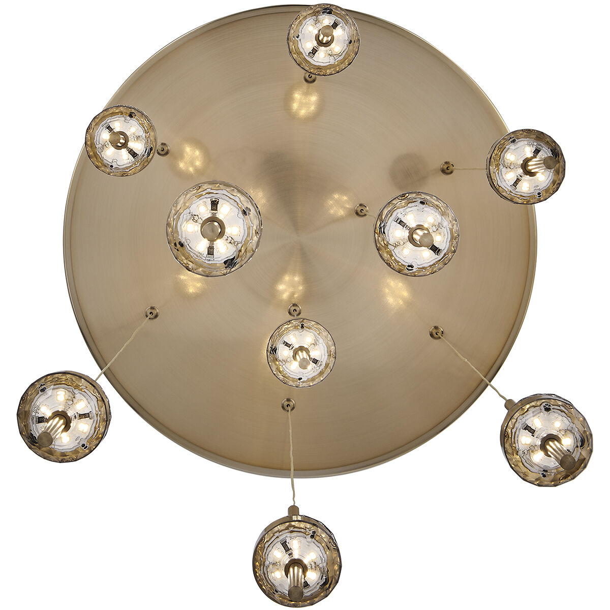Goccia LED 21.75 inch Winter Brass Chandelier Ceiling Light