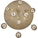 Goccia LED 21.75 inch Winter Brass Chandelier Ceiling Light