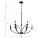 Mila 9 Light 28 inch Black Chandelier Ceiling Light