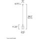Stonehenge 1 Light 5.5 inch Bronze Single Pendant Ceiling Light