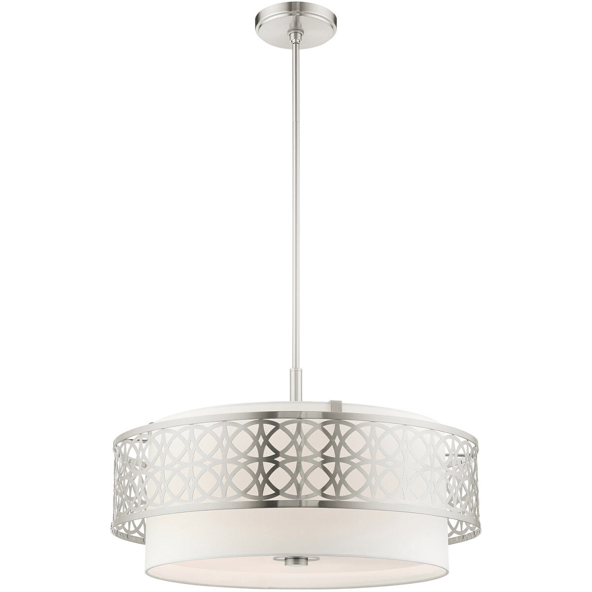 Calinda 5 Light 25 inch Brushed Nickel Pendant Chandelier Ceiling Light