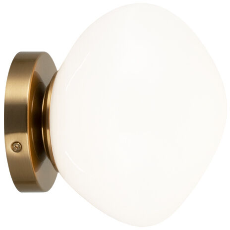Melotte 1 Light 7.5 inch Aged Gold Brass Wall Sconce Wall Light in Aged Gold Brass and Opal Glass