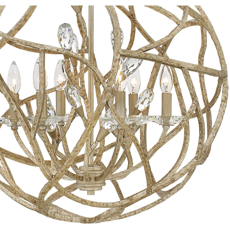 Eve LED 24 inch Champagne Gold Chandelier Ceiling Light, Orb