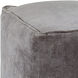 Cotton Velvet 16 inch Pouf, Cube