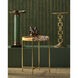 Gavin 11 inch Green and Antique Brass Accent Table