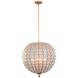 Samal 4 Light 21 inch Oxidized Gold Leaf Pendant Chandelier Ceiling Light