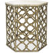 Stratham 23.62 X 22.64 inch Antique Brass and Marble Top Side Table