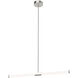 Akari 35.5 inch Brushed Nickel Linear Pendant Ceiling Light