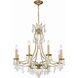 Cedar 8 Light 28 inch Vibrant Gold Chandelier Ceiling Light in Clear Hand Cut
