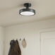 Riu LED 14.25 inch Black Semi Flush Mount Ceiling Light