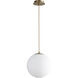 Luna LED 12 inch Aged Brass Pendant Ceiling Light in 3000K