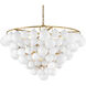 Marabel 10 Light 48 inch Distressed Brass Chandelier Ceiling Light