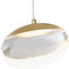 Athena LED 2.4 inch Matte Black and Brushed Brass Pendant Ceiling Light
