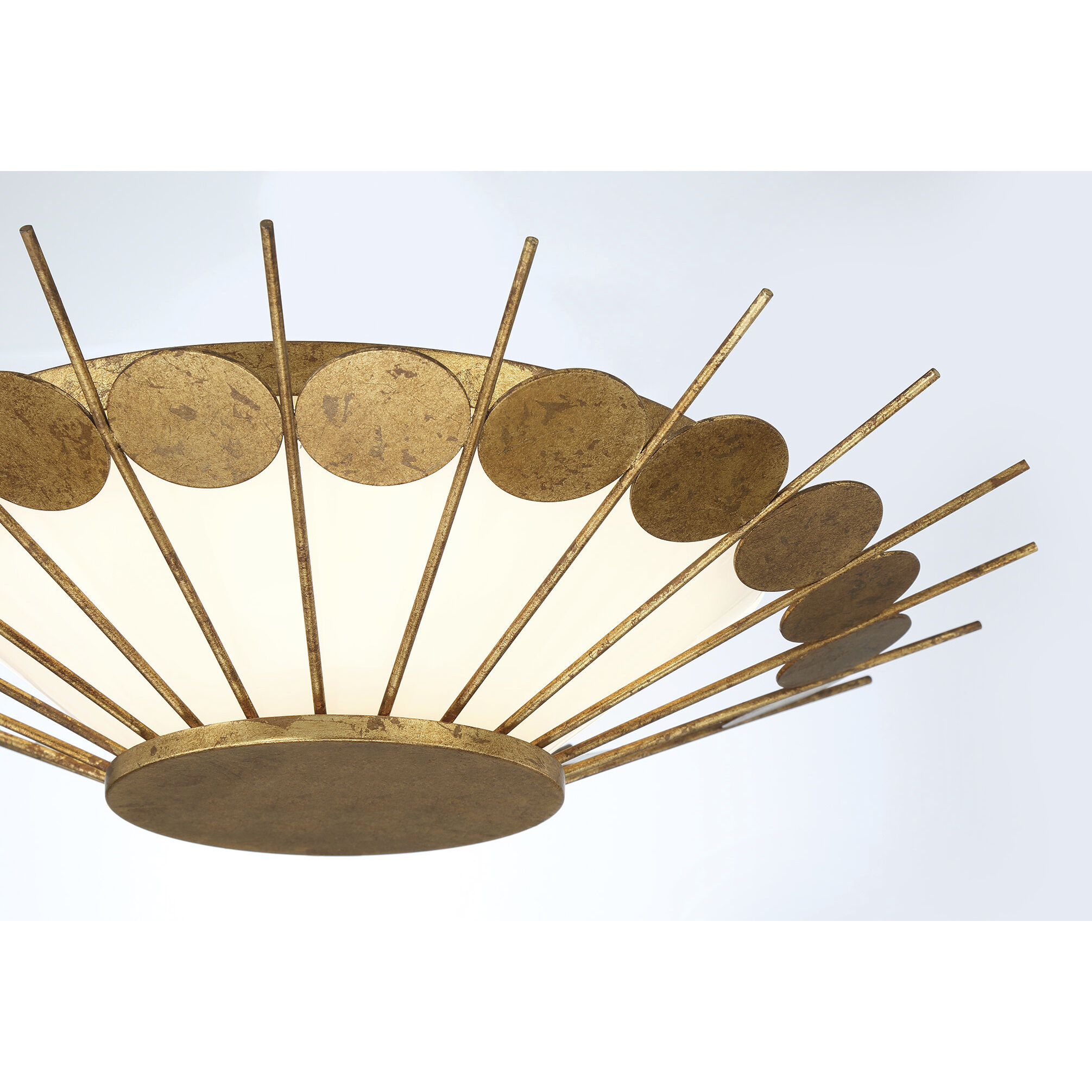 Capieso LED 20 inch Elara Gold Flush Mount Ceiling Light