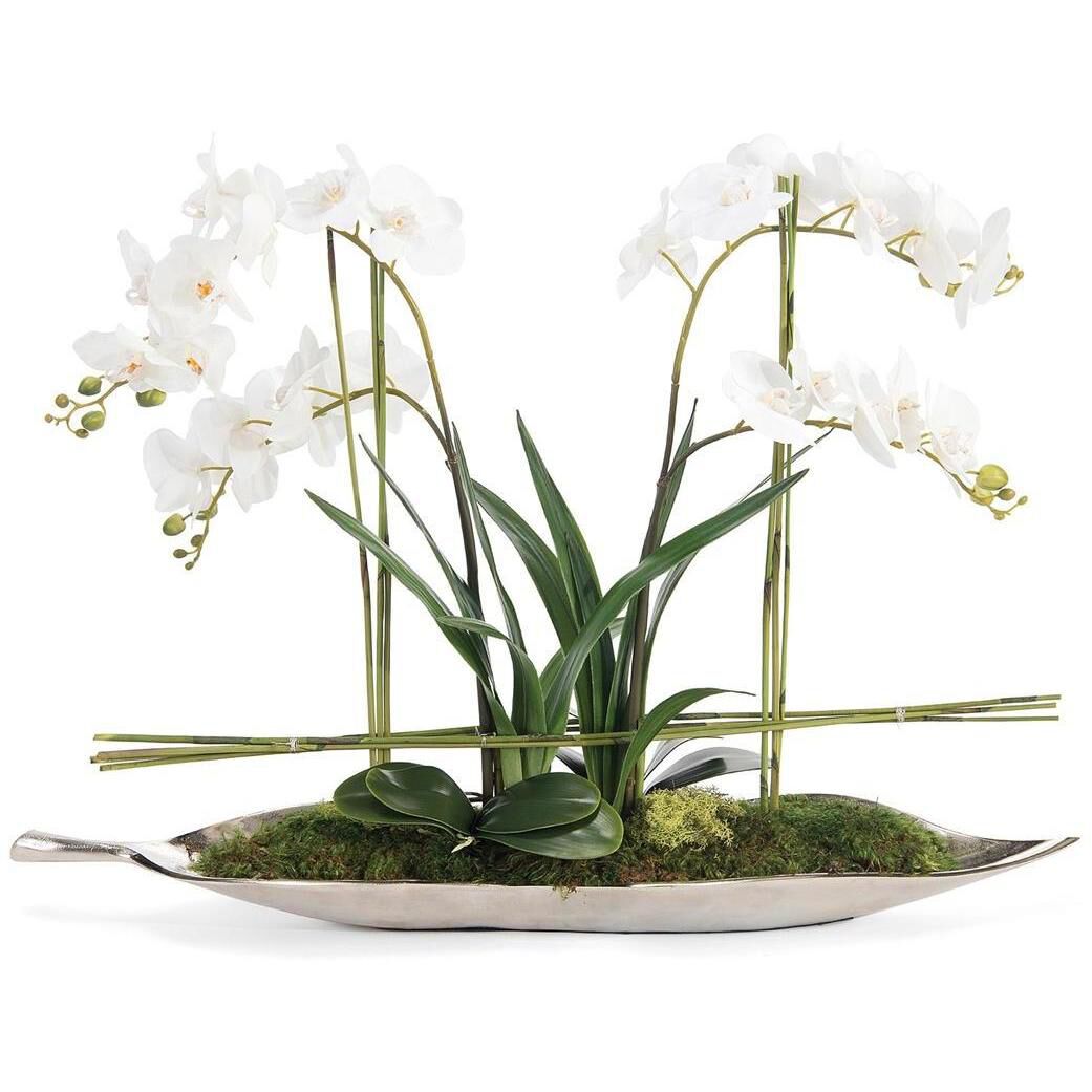 Orchids Silver Leaf Botanical, Permanent Florals